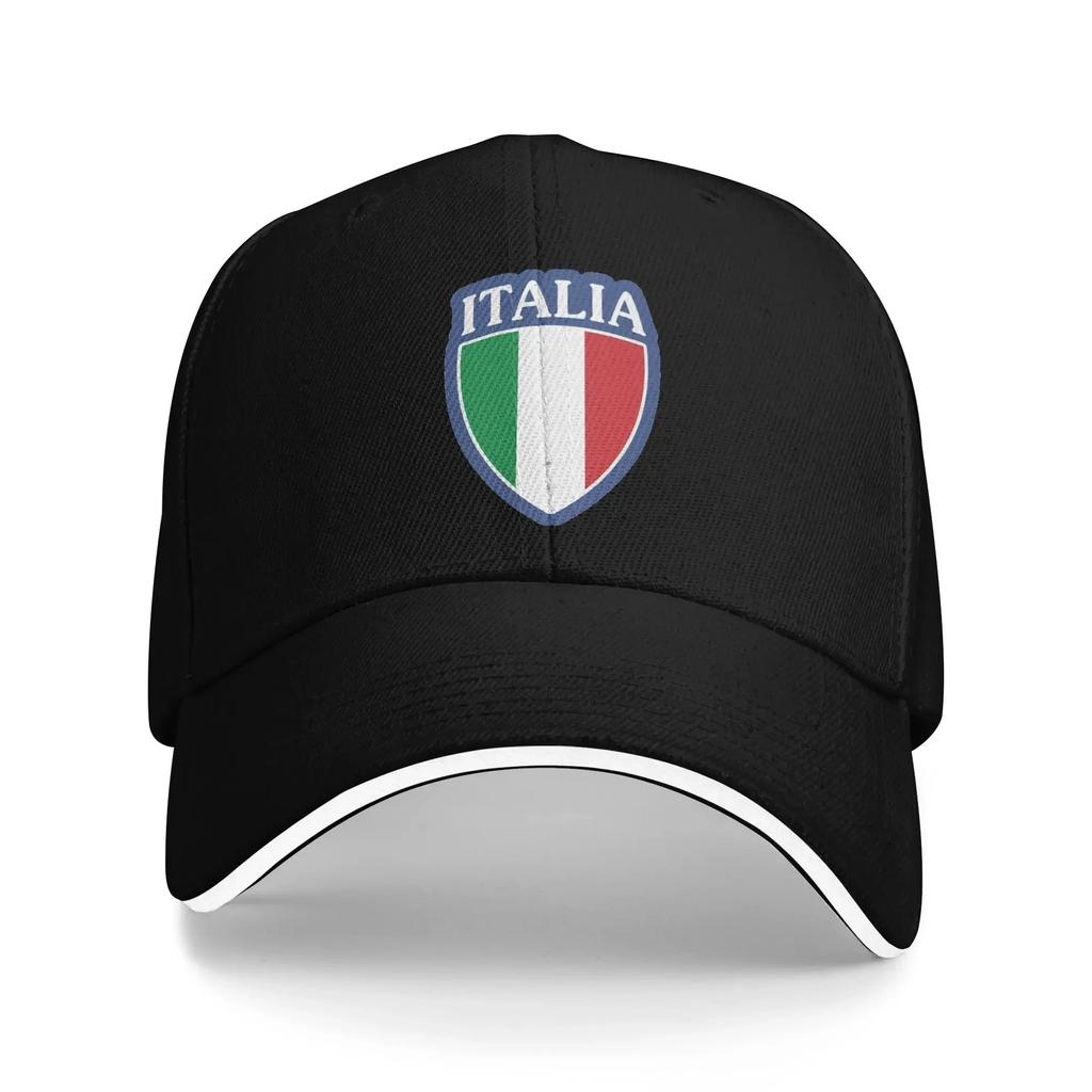 ITALY Baseball Cap Shield Shaped National Flag Pattern Fitted Retro Men Women Hip Hop Hats Hot Sale Hunting Camping Caps
