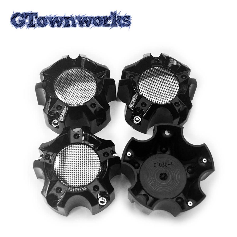 

GTownworks 4pcs 112mm OD Wheel Center Caps For on to vehicles with a 5x114.3 or 5x127 bolt pattern ONLY #LG0805-13 Wheel Cap ABS чёрный