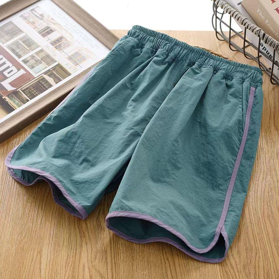 

Шорты для мальчиков, летние, среднего размера, детские, быстросохнущие, повседневные, спортивные, тонкие, средней длины, брюки 170 зелёный