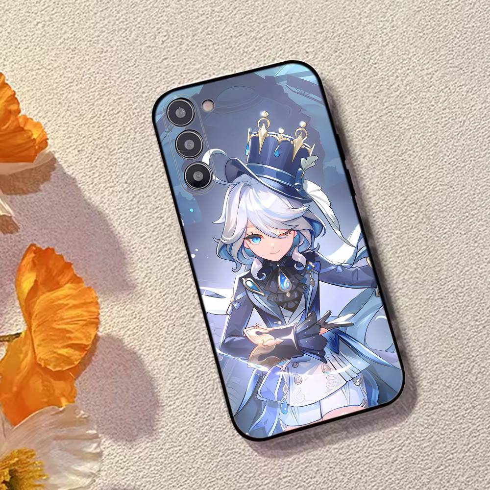 

Genshin Impact F-Furina Phone Case For Samsung Galaxy A73,A72,A71,A70,A53,A52,A51,Soft Silicone Black Cover Samsung a22 5g
