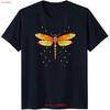 Colorful Dragonfly Black T Shirt With Whimsical Star Design Vintage Soft Slightly Designer Clothes Streetwear Breathable