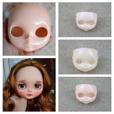 Hobbies White Normal Skin Head  DIY Change Makeup 1/6 Blythe Kid Toys Doll Faceplate