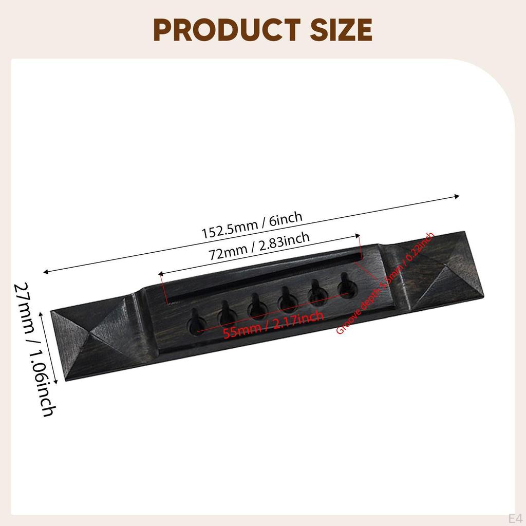 Guitar Bridge Accessories Compact Replace Lightweight Music Instrument Part for 6 String