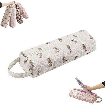 Portable Quilting Cotton Hair Dryer Storage Bag Large Capacity with Handle Curler Storage Bags Dustproof Carrying Case