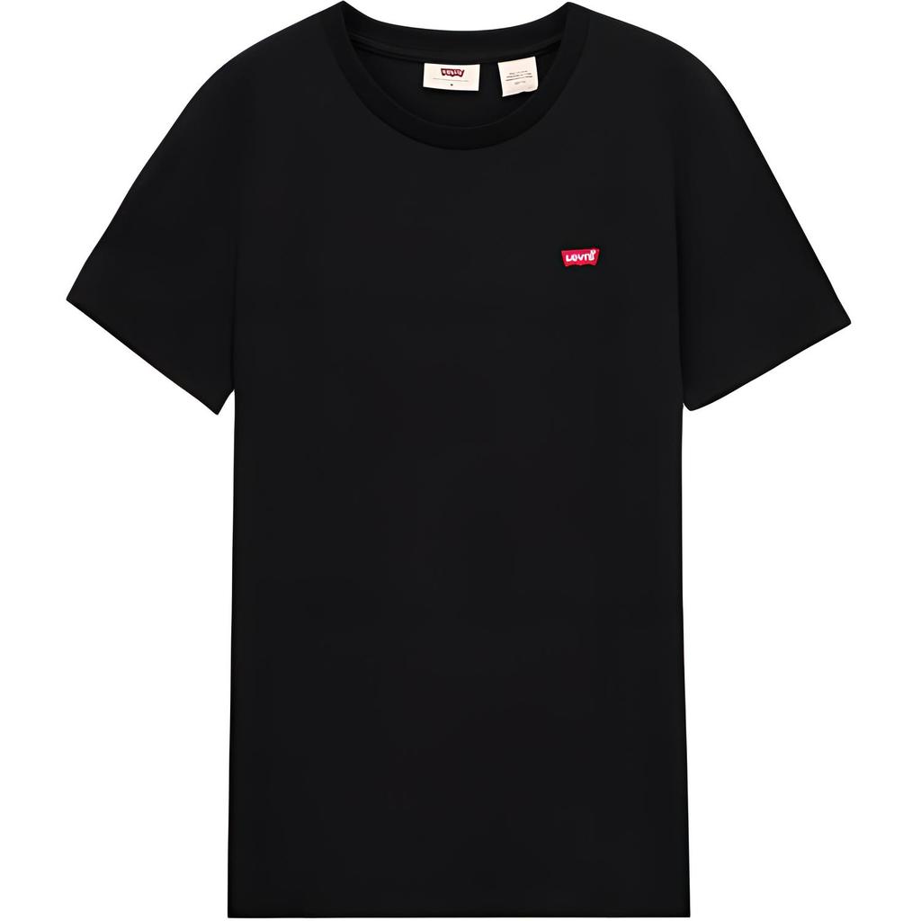 Levis Loose Fit Crew Neck Comfortable Short Sleeve T-Shirt Women T-Shirts Black 0019B-0002