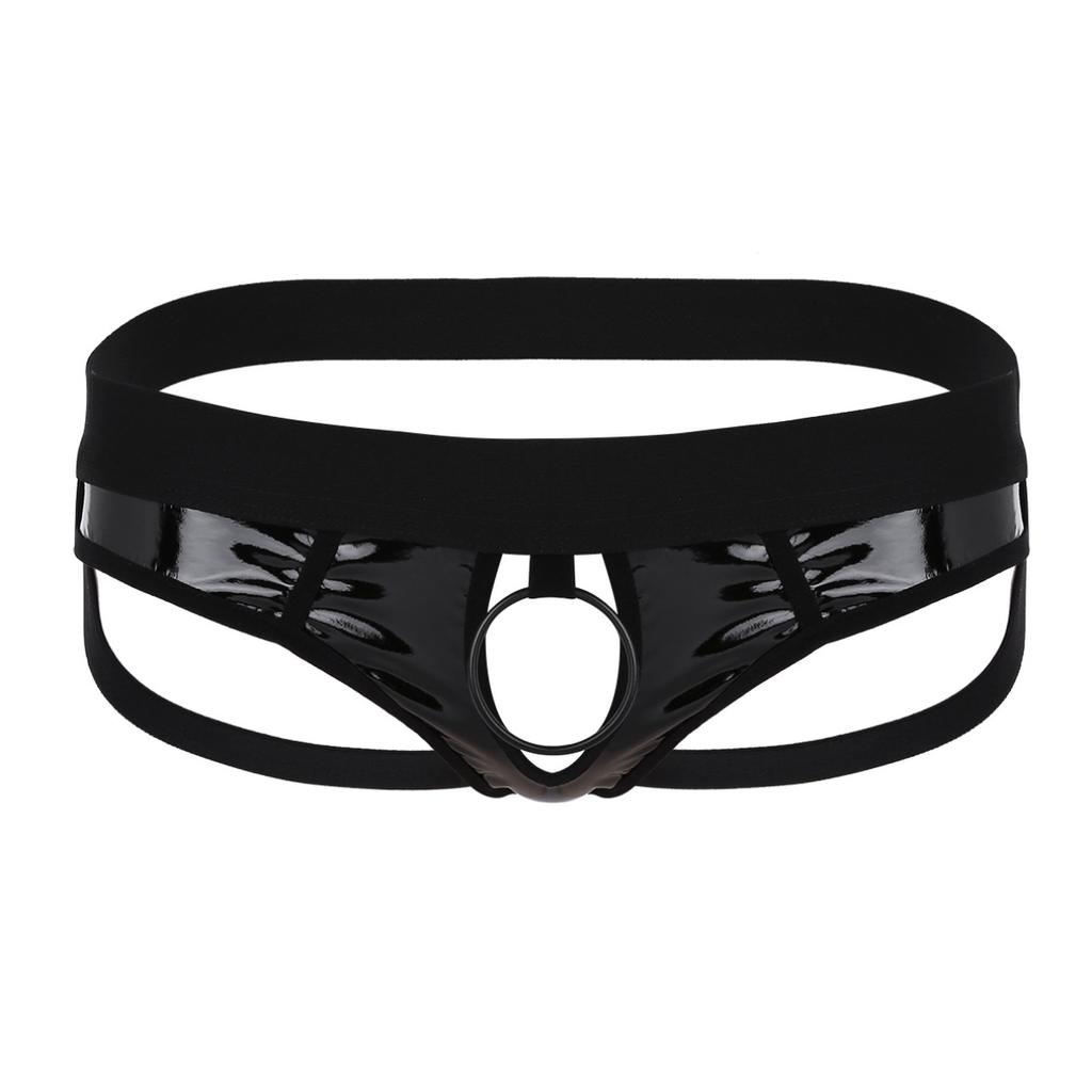Men's Jock Strap Faux Leather Hot Thong Underwear