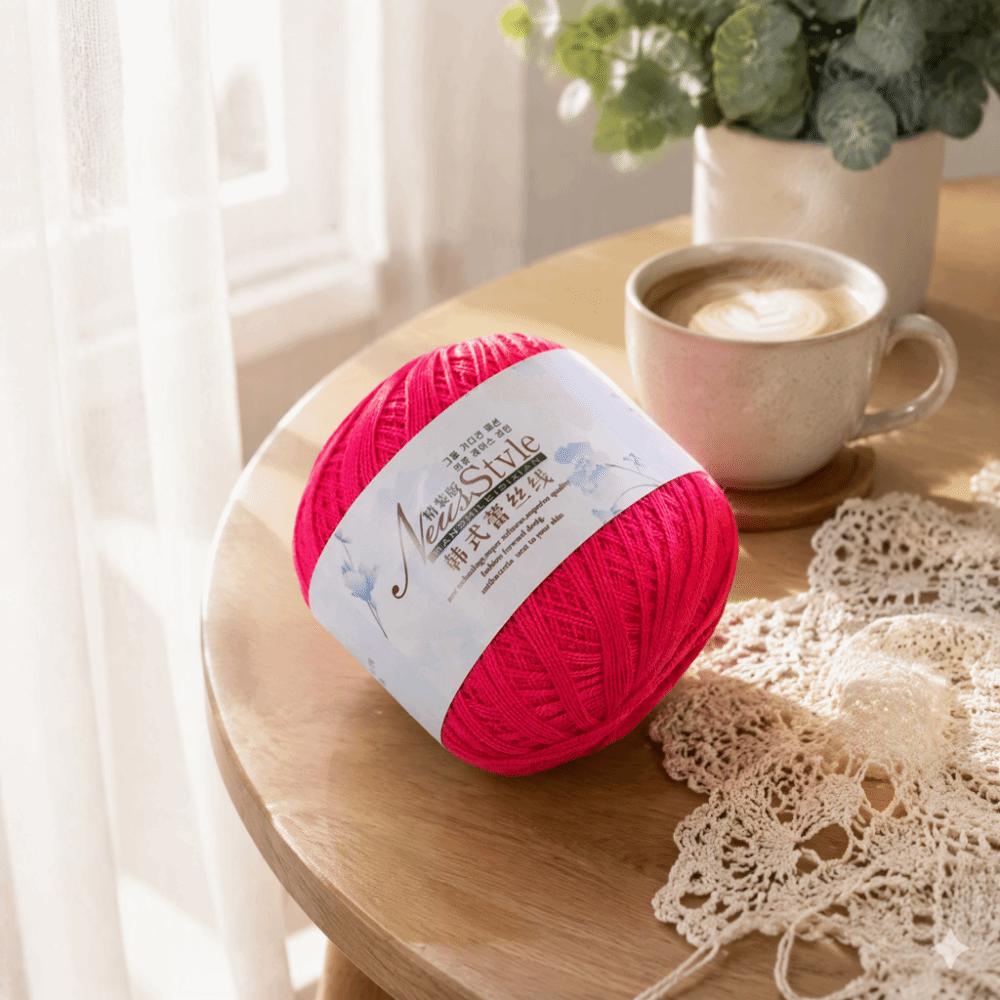 2pcs Size 10 Crochet Yarn Thin Line Lace Thread Yarn Popular Cotton Thread For Crocheting