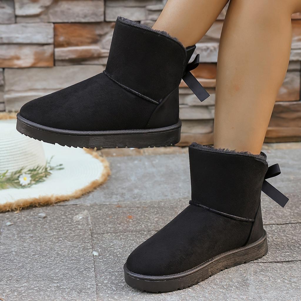 Women's Snow Boots Winter Fluffy Fur Boots High Quality Suede Ankle Boot Fashion Casual Short Boots Winter High Top Cotton Shoes