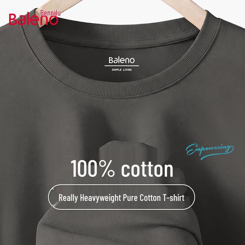 Baleno Men s Heavyweight Pure Cotton Short Sleeve T-Shirt XL