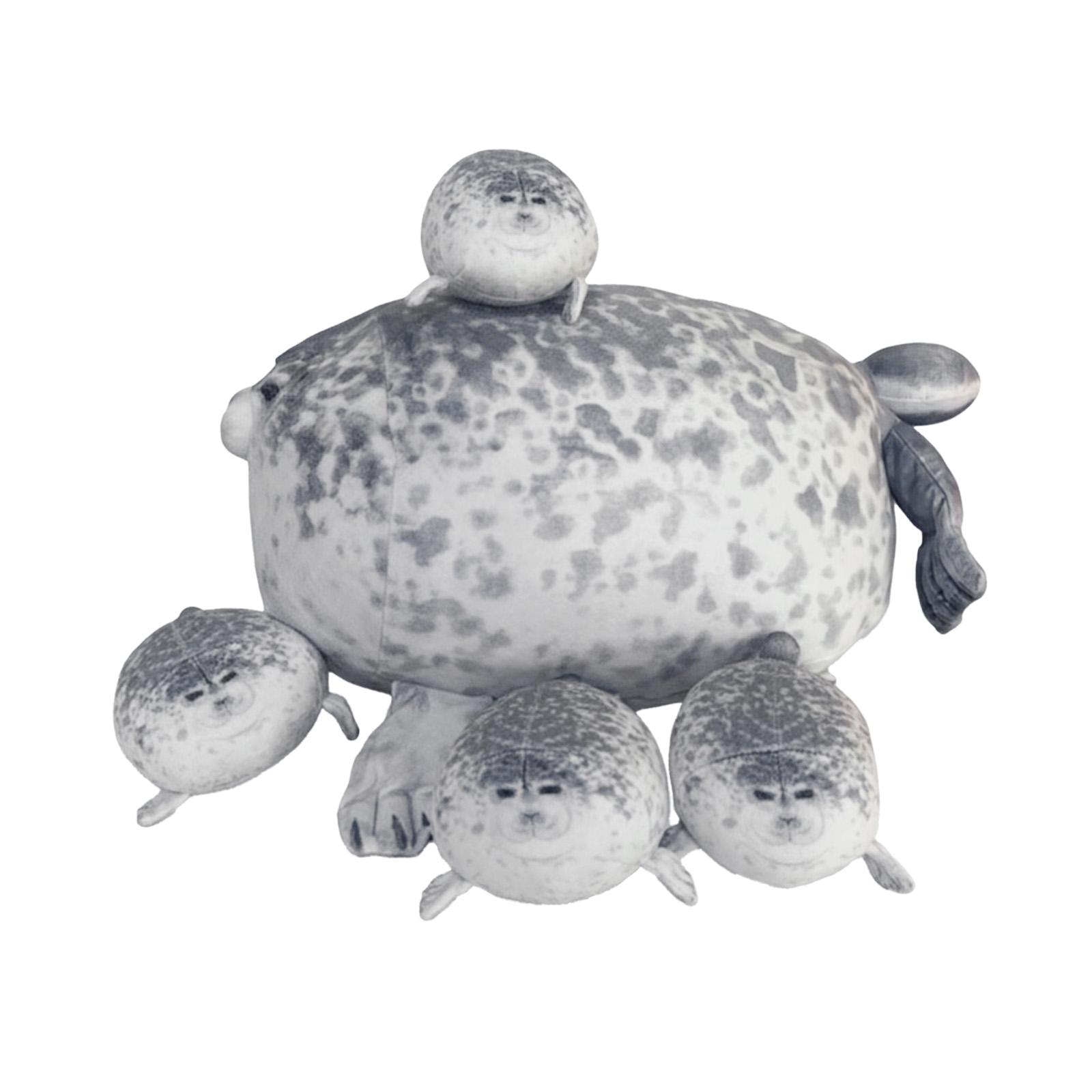 5pc Seal Pillow, Cotton Plush Animal Toy, With An Adorable Ocean Theme.