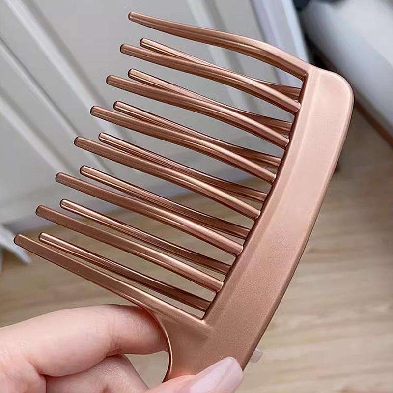Double Row Big Tooth Comb Wide Tooth Ladies Special Perm Curly Plastic Large Fluffy Long Hair Styling Comb Salon