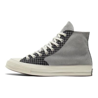 1970s Chuck Taylor All Star Corduroy Trend Stitching High-Top Espadrilles Unisex Grey