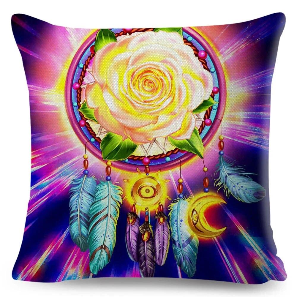 Fantasy Dream Catcher Series Decorative Pillowcase Bohemian watercolor cushion cover Sofa office seat   Home decor