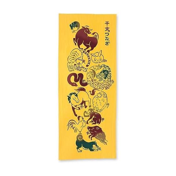 Miyamoto-towel kenema Tenugui Towel, Eto Tsunagi, 50230, Approx. 35x90cm