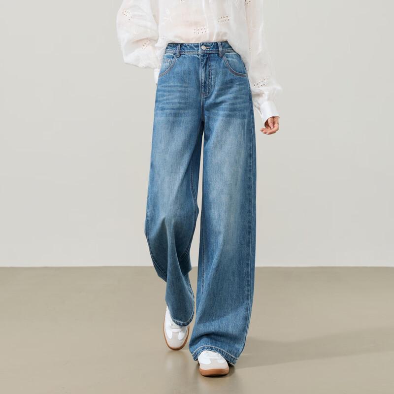 ESE-Y Women s Loose Fit Straight Wide-Leg Jeans 30