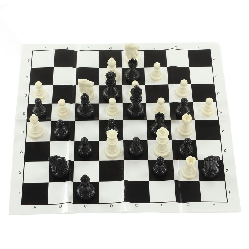 International Plastic Chess Set With 25CM Plastic Film Chessboard PS International Chess for Adults