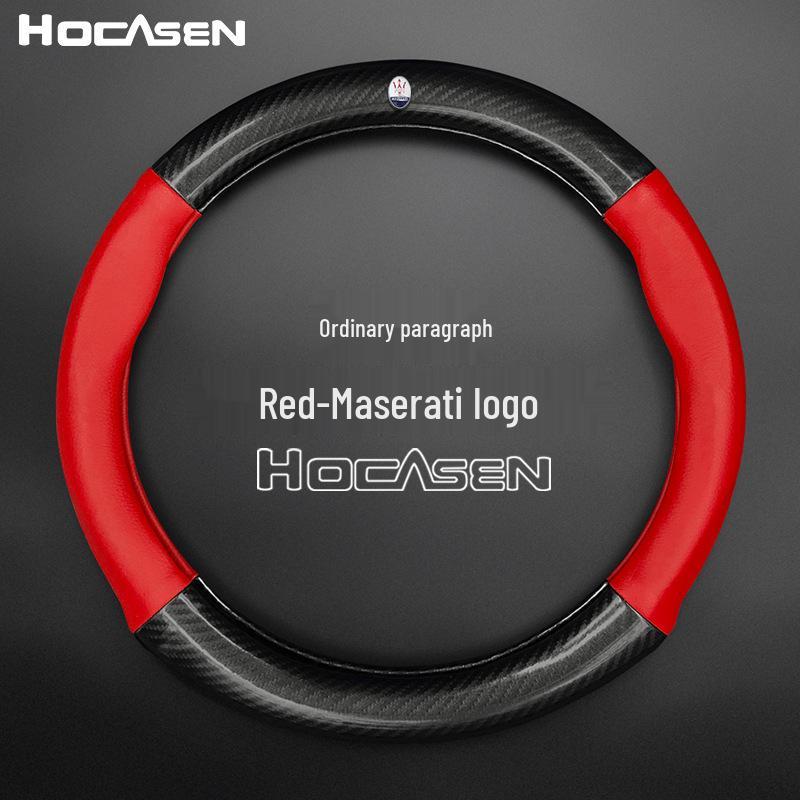 Luxury Genuine Leather Steering Wheel Cover for Ghibli, Levante, and President Models
