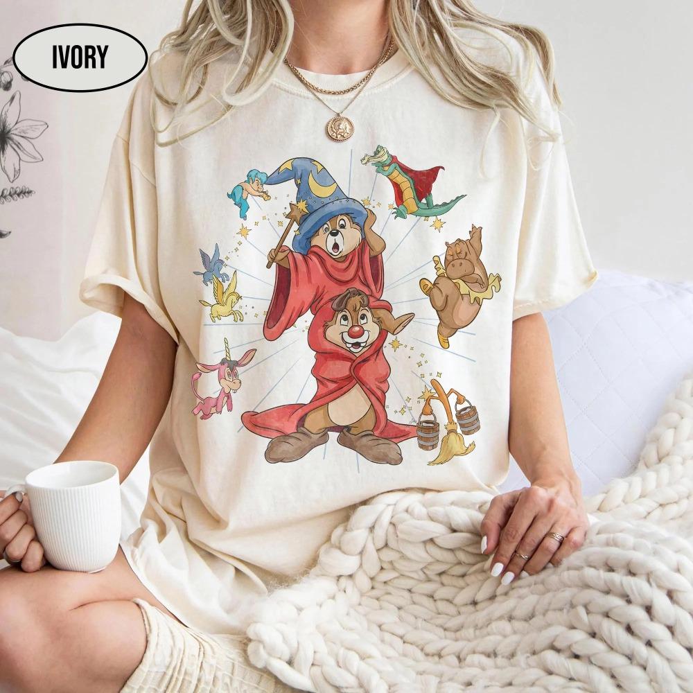 

Summer Women s Vintage Fantasia Bear Sorcerer T-Shirt Oversized Loose Casual Tee M