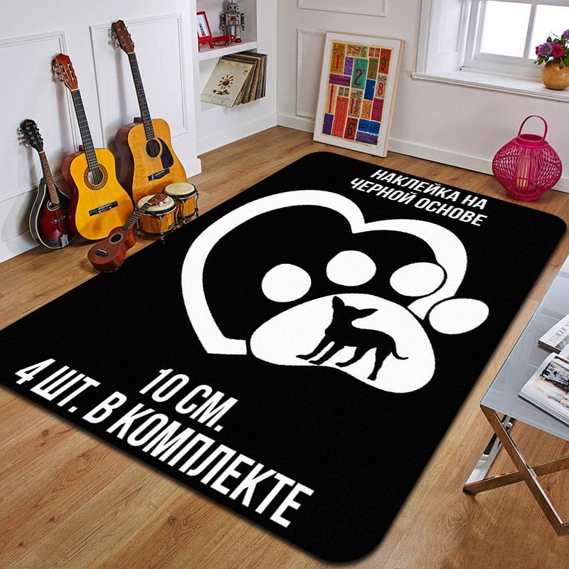 D-Dogs Paws Printed Carpet Fashion Yoga Mat Non-Slip Carpet Bedroom Decoration Outdoor Carpet Bedroom Birthday Gift