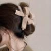 Knitted Bow Hair Claw Clip High Quality Handmade Weave Plush Hair Crabs Shark Clips Autumn Winter Hair Accessories