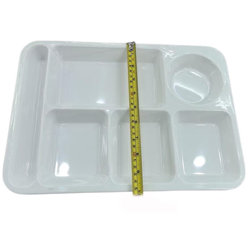 Thick Melamine 6-Compartment Deep Fast Food Tray