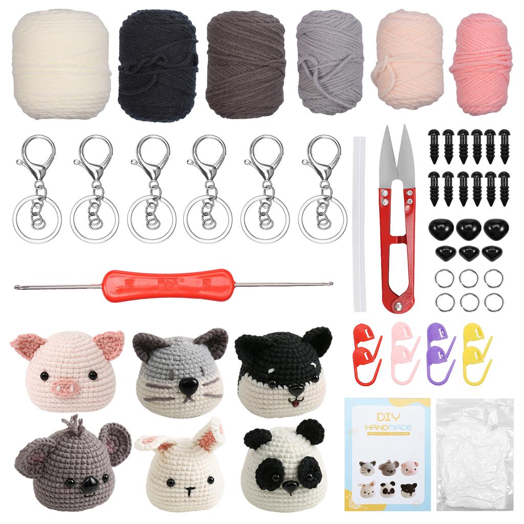 Knitting Crochet Hook Set Handmade DIY Craft Sewing Tool Animals Crochet Kit Portable Sewing Knitting Tools Valentine's Day Gift