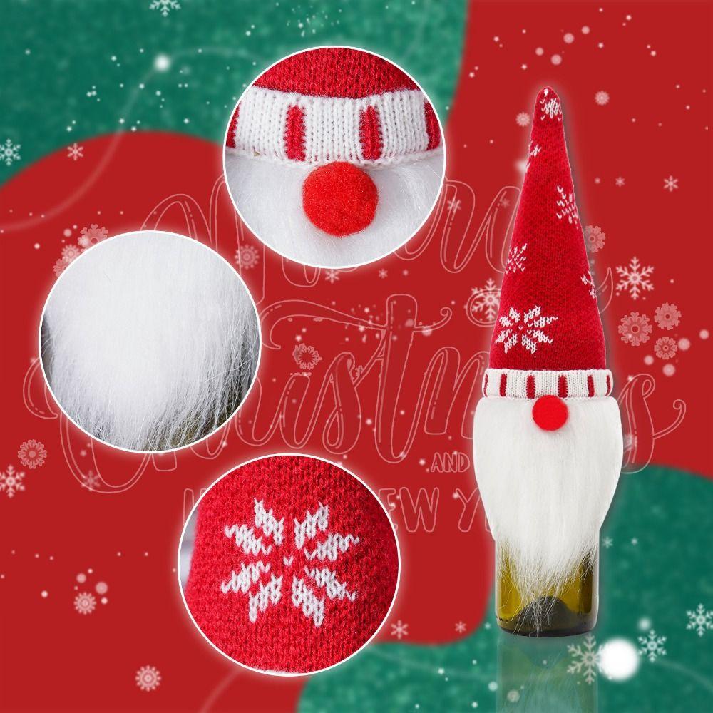 Snowman/Santa Christmas Wine Bottle Bag Cover Knitted Champagne Wine Bag  Navidad Presents