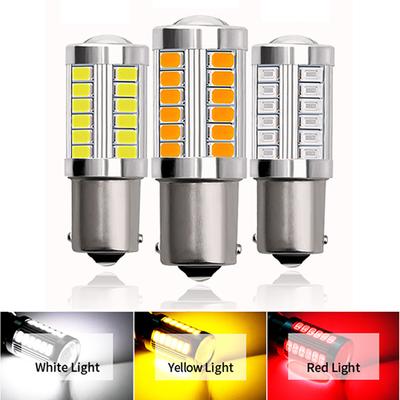 2pcs LED Car Lights 1156 BA15S BAU15S PY21W 1157 P21/5W 7440 7443 W21/5W High Bright 5630 33SMD Turn Signal Lamps DRL Bulbs 12V Bulbs 7