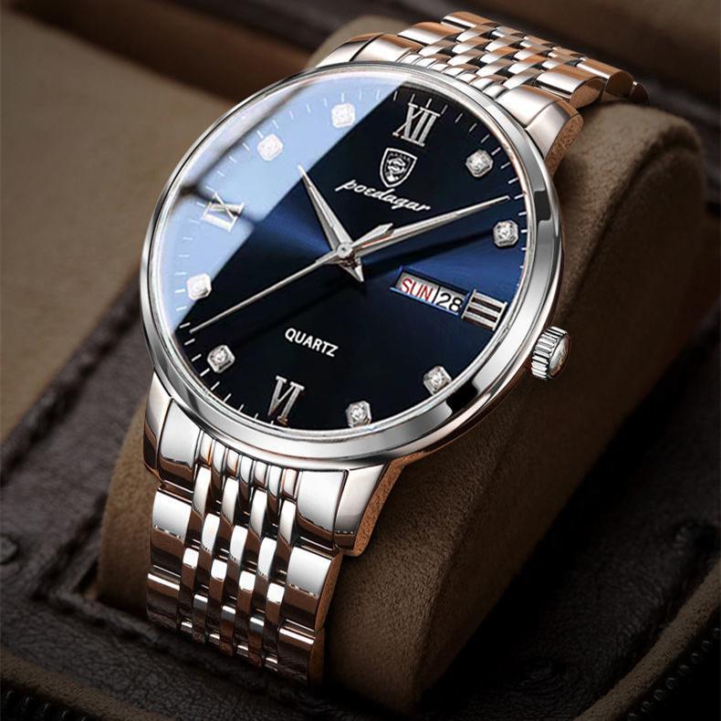 Nuovo orologio da uomo di lusso di marca TOP con orologi al quarzo da uomo alla moda luminosi impermeabili da uomo