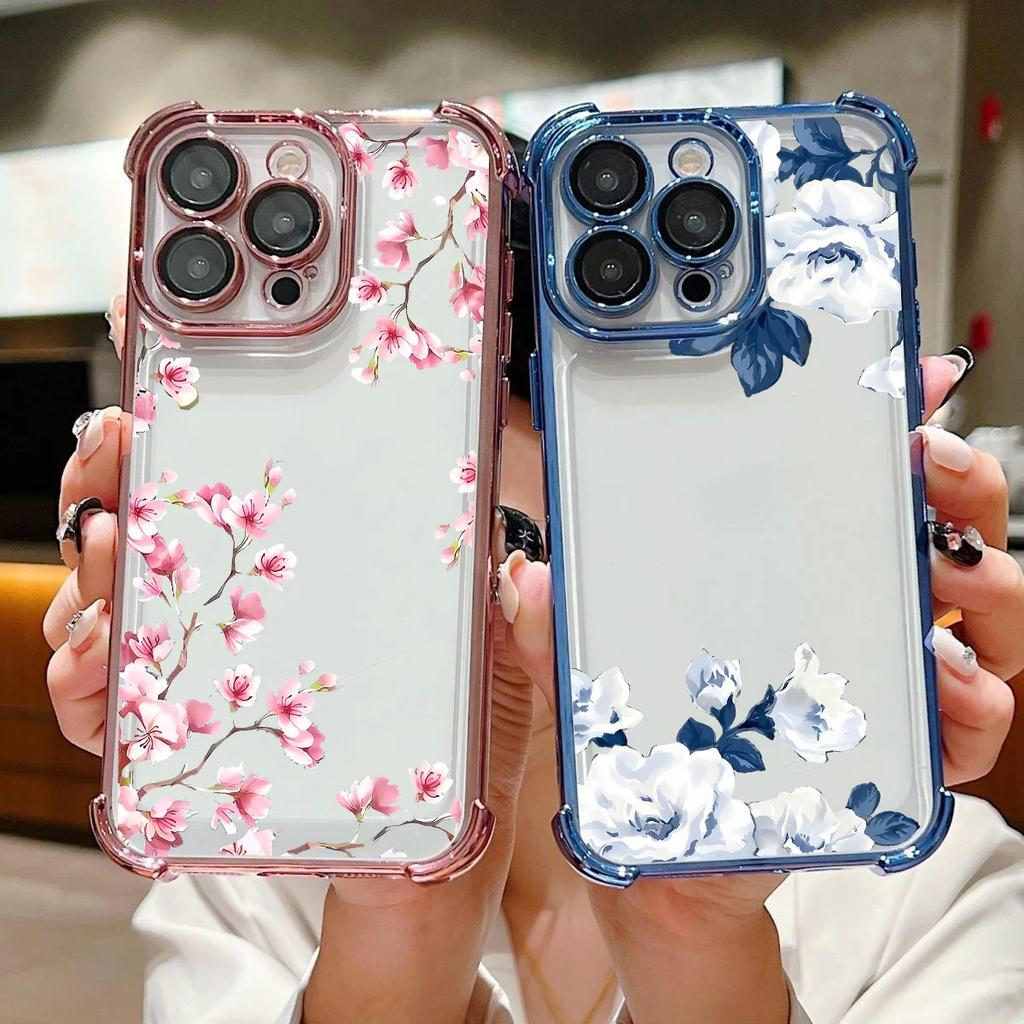 Night White Rose Flower Case For Huawei Honor 600 400 Pro Magic 7 Lite X5C X6D X7D X8D X9D X8C X8B X8A X7A X6C X9B X5B X6A X9A