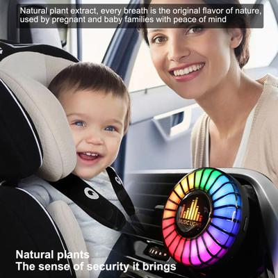 Car Air Freshener Clip Music Vent Rhythm Pickup Light Voice Activated Auto-on-off Long