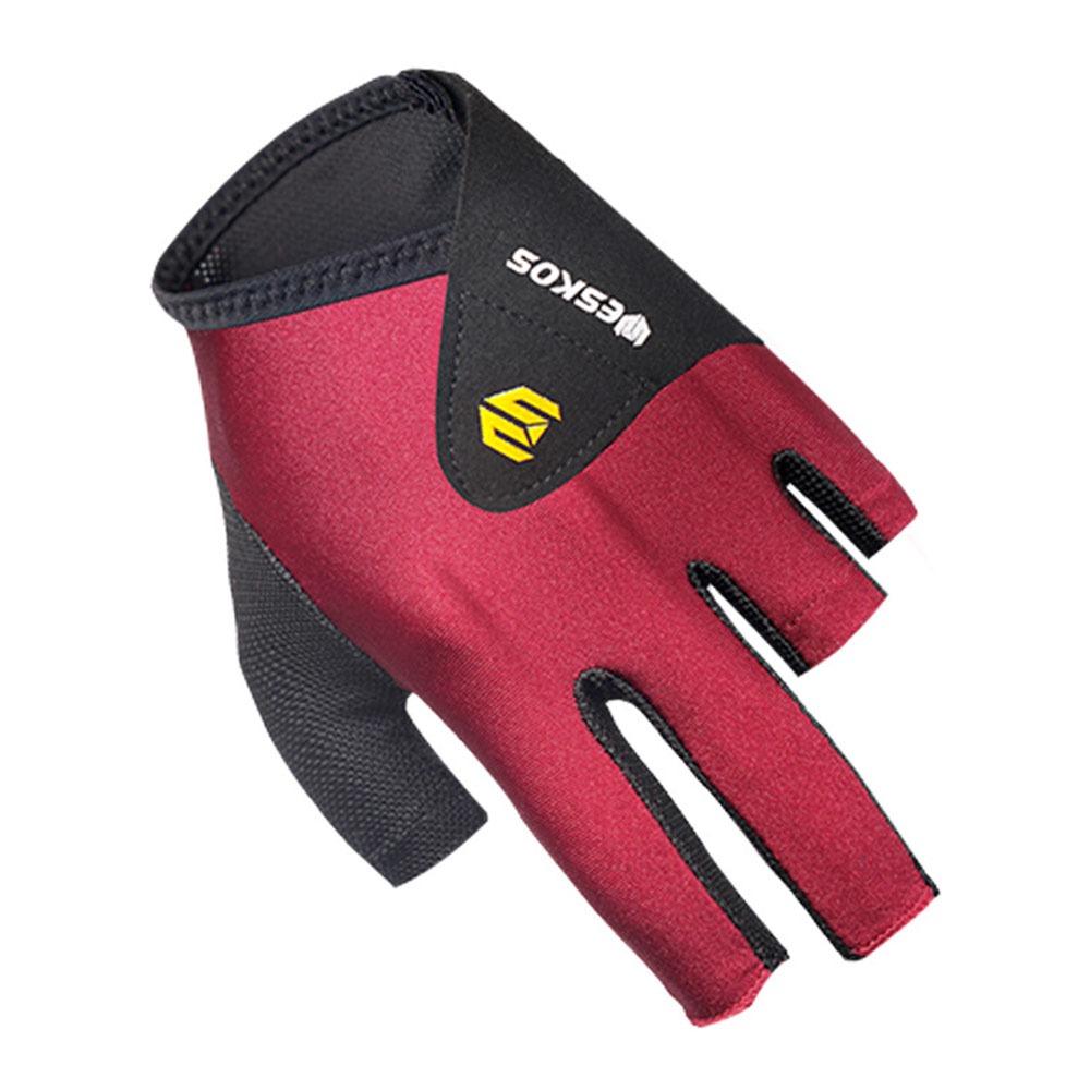 Non-slip Half Fingers Glove Elastic Snooker Billiard Glove Billiards Glove  Billiards Accessories Left Hand красный