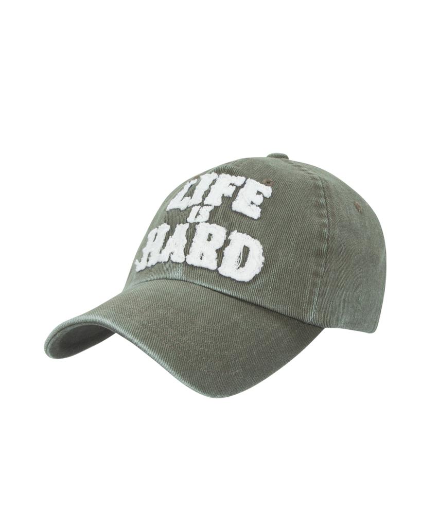 THEVINYLHOUSE Life Is Hard Pigment Cap Khaki (Vh2Dfuab21A)