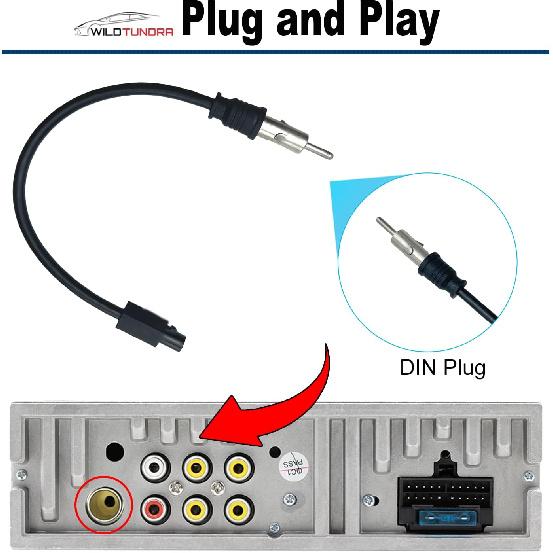 Radio Antenna Adapter Compatible with Dodge Ram Jeep Wrangler Aftermarket Radio Stereo Antenna Adapter for C-Class Sprinter Buick Cadillac