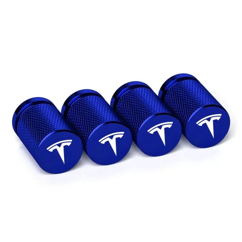 4PCS Car Wheel Tire Stem Valve Caps Covers Exterior for Tesla Model X S Y 3 Roadster P85D P90D P100D Tire Decoration