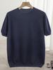 Men's Wool and Cashmere Short-Sleeve Knitted Sweater