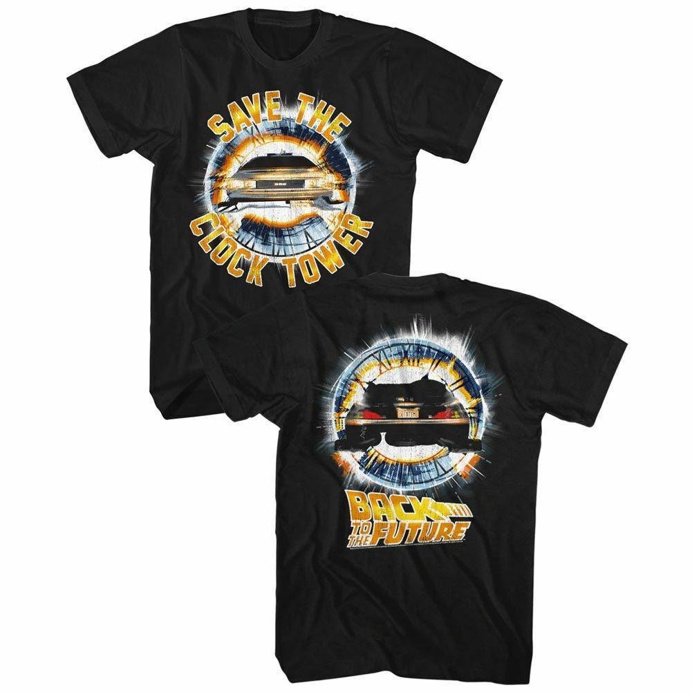 Back to the Future Save The Clock Tower Adult T-Shirt Mens Womens Tees Top 2XL