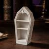 Halloween-Thema Ausstellungsständer Gotische Sargförmige Schmuckaufbewahrungsbox, 3D-gedrucktes Mini-Sarg-Ringschälchen für Kristalle Schmuckaufbewahrung, Gruselig