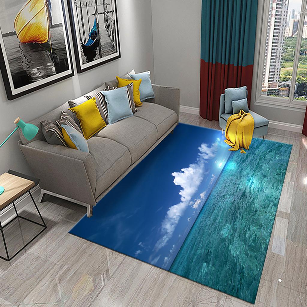 Bathroom Toilet Bedroom Kitchen Living Room Non-slip Floor Mat Sunset Ocean Beach Sky Landscape Rug