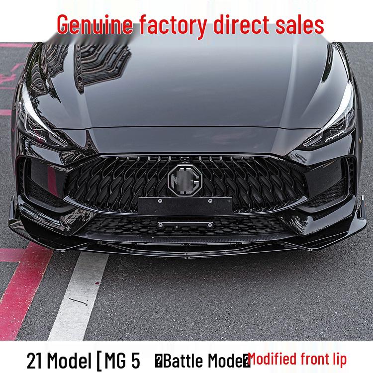 

MG5 Front Lip & Side Skirt Kit: Front Lip, Side Skirts, Rear Spoiler, and Rear Bumper Trim for MG5 Modification. Front Lip [Matte Black]
