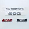 3D ABS Black Silver Letters  G800 800 BITURBO Emblem for Mercedes Benz Brabus G Car Fender Trunk Rear W463 Logo Sticker RX7