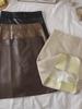 Autumn/Winter 2023 Women's PU Leather A-Line Skirt - High Waist, Slim Fit, Knee-Length, Casual Korean Style