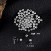 Argent Sterling S925 avec Perles Espacement Plaqué Or 24K pour Bijoux DIY