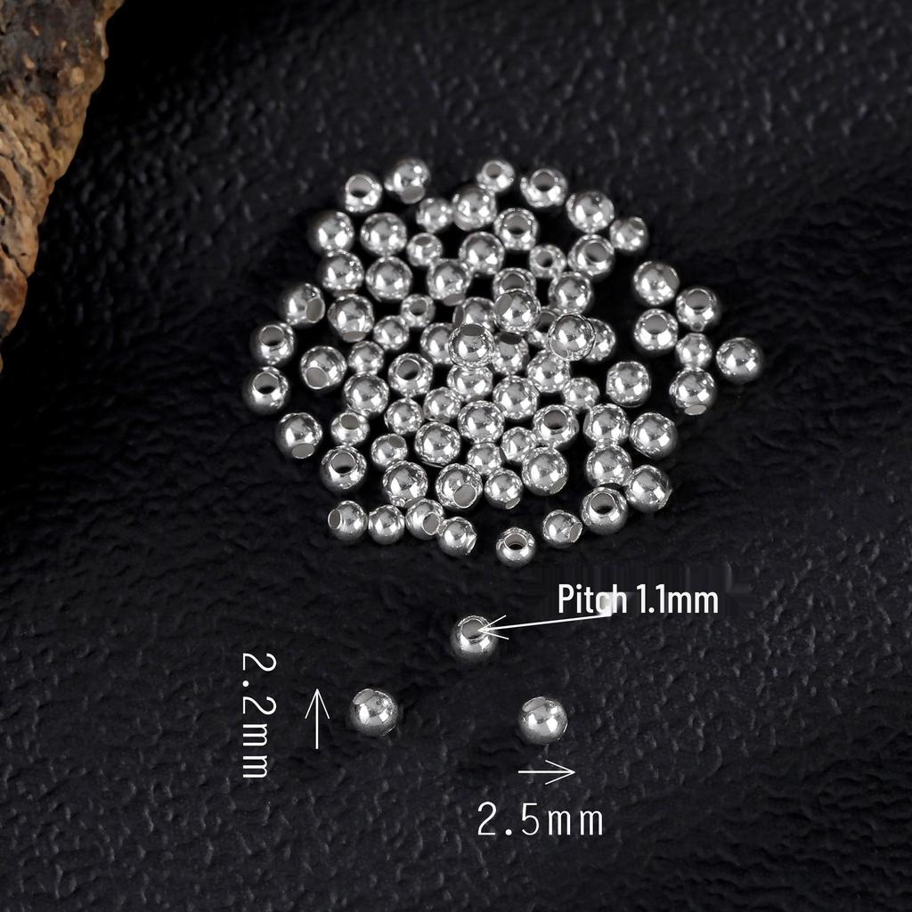 Argent Sterling S925 avec Perles Espacement Plaqué Or 24K pour Bijoux DIY