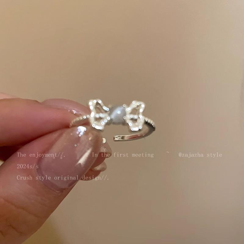 Koreanisches Zirkon-Liebesring-Set – luxuriöse, schlichte Statement-Ringe für einen vielseitigen Stil