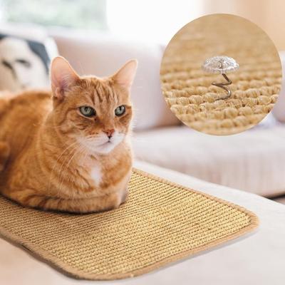 J0MC 2PCS Sisal Cats Scratching Pad Natural Fiber Pet Scratcher Wall Furniture Protector