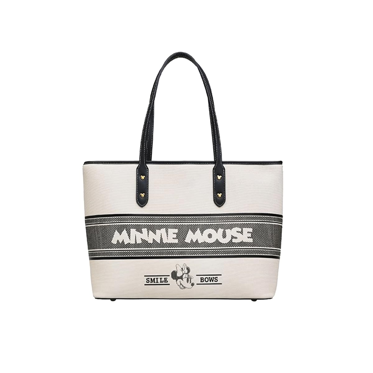 

Disney Mickey Mouse Tote Bag for Women, Shoulder Bag, Crossbody Bag, A4 Size, Large Capacity, Popular Canvas, Zippered, Pure Color, Popular PU