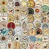 50 Retro Nostalgic Clocks and Doodles Stickers Decorate Guitar Notes Suitcase DIY Waterproof Stickers