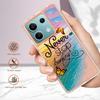 For Xiaomi Redmi Note 13 5G Case with IMD Marble Flower Pattern TPU Mobile Back Cover