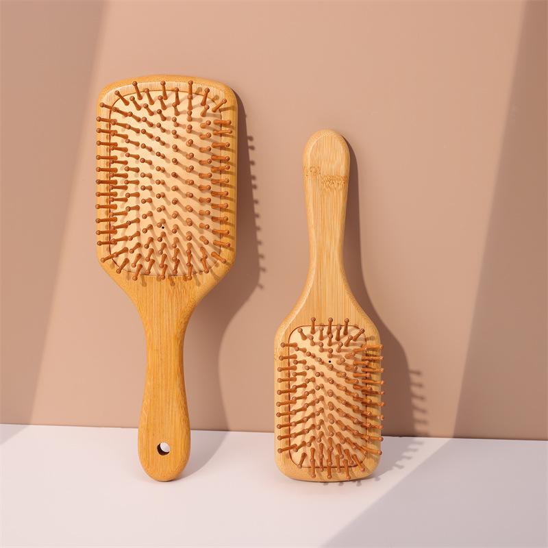 TEMU Wood Air Cushion Comb Cross-border Nanzhu Hair Comb Anti-static Hair Comb Large Board Comb Massage Comb x Comb Bamboo